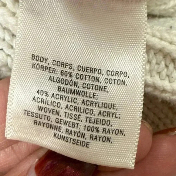 Knitted & Knotted Ribboned Cables Sweater Medium Cable Knit Ribbon Anthropologie - Picture 4 of 11